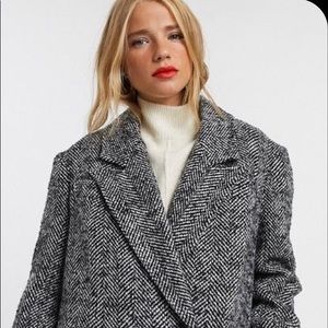 J Crew Wool Herringbone Peacoat